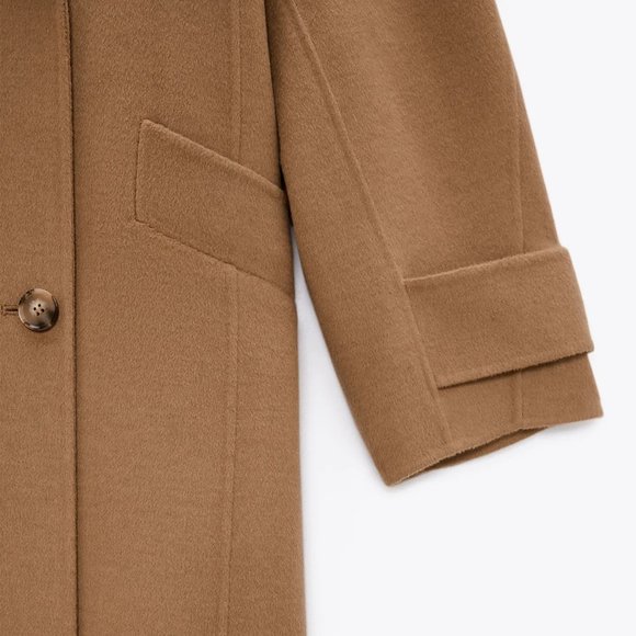 Zara Wool Blend Oversized Belted Coat - Picture 13 of 14